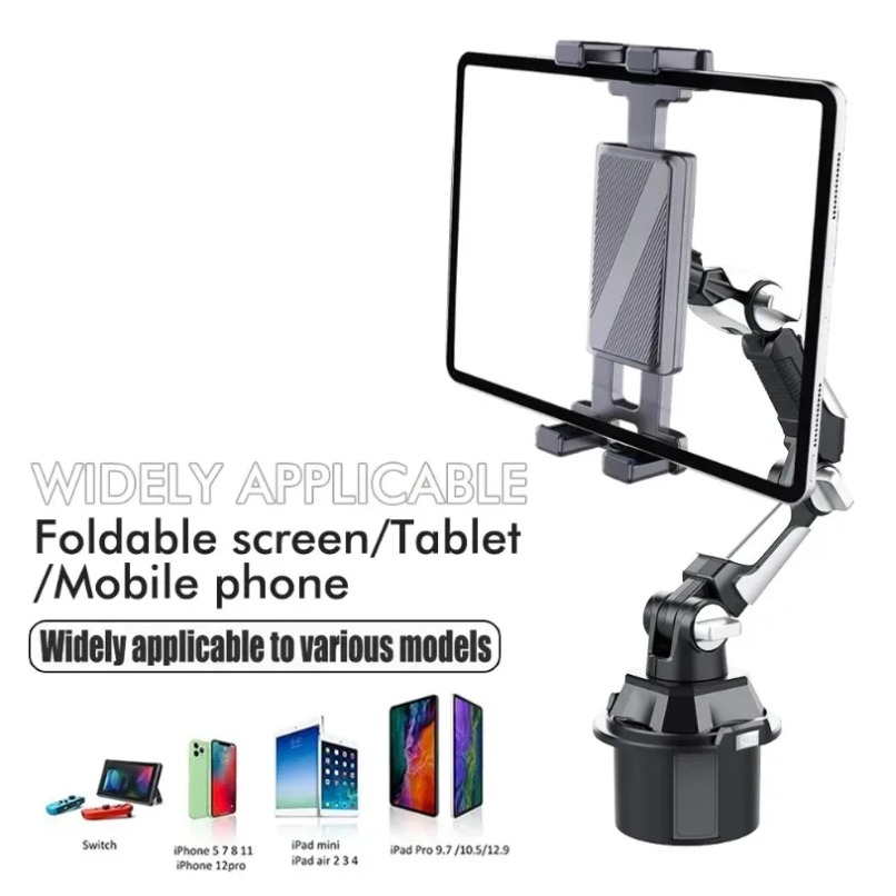 Tablet Pc Accessories - Auto-Getränkehalter, Telefon- und Tablet-Halterung, 360-Grad-Drehung, flexibler