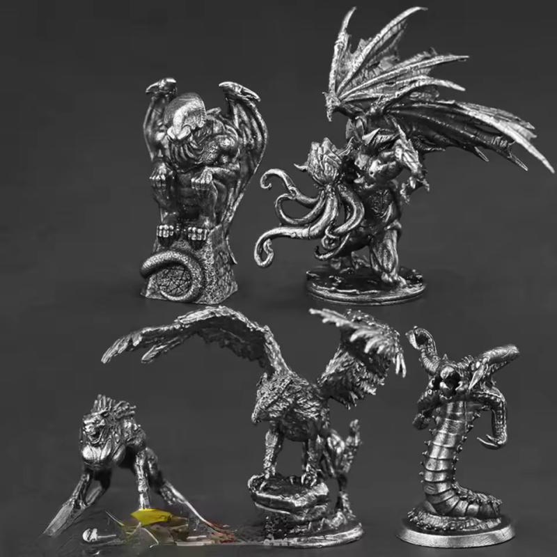 Tablet Accessories Kit - Legierungsmetall-Monstersoldaten-Miniatur, bemalbar, für Tischspiele, Auto-Innendekoration, Sammlerstück,