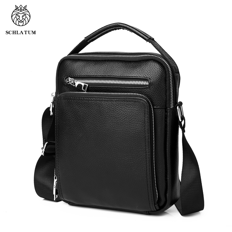 Tablet Shoulder Bag - Schlatum Echt leder Männer Umhängetasche Rindsleder
