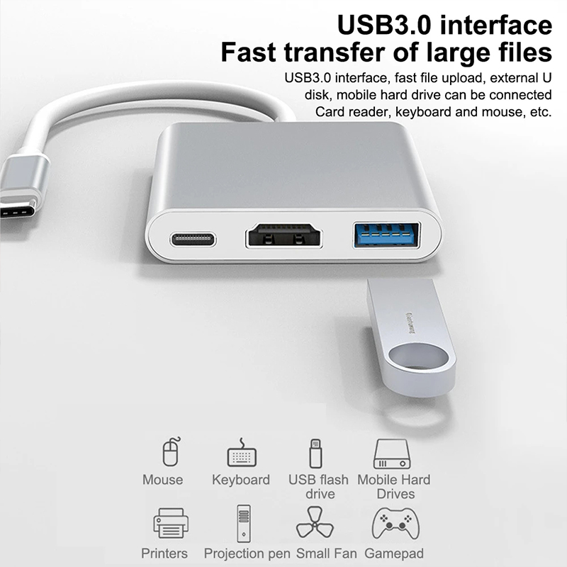 3-in-1 USB Typ-C Hub zu 4K HDM – Tablet Pc Accessories Bewertung und Preis