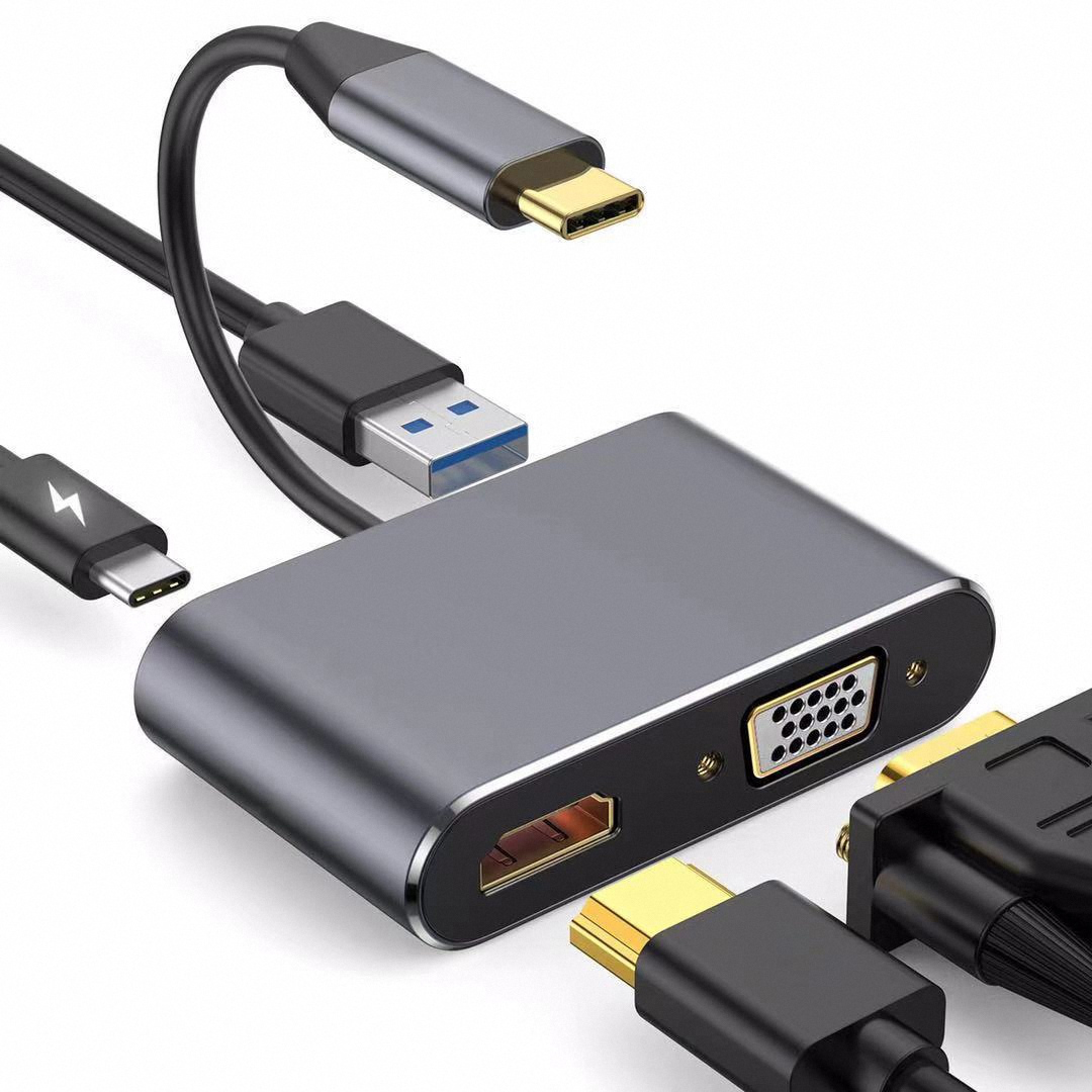 4K USB Typ C zu VGA 1080P USB  – Usb Hub Type C Bewertung und Preis