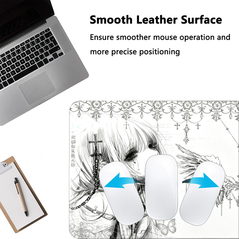 Leder-Mauspad Schwarz Weiß Ani – Tablet With All Accessories Bewertung und Preis